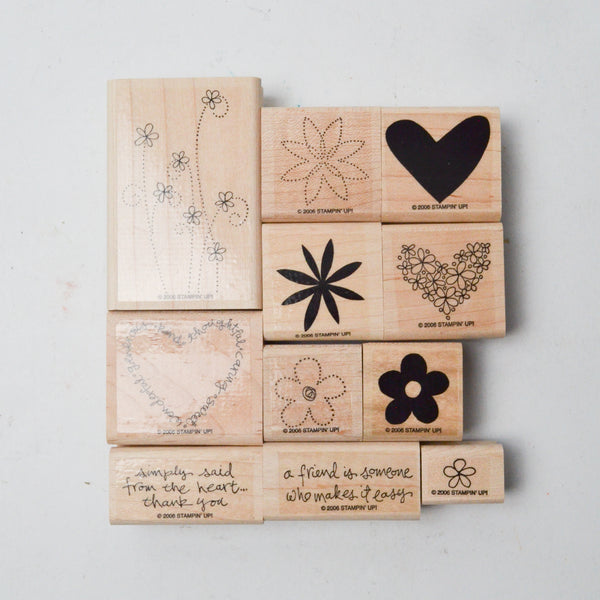 Stampin' Up! Simply Said Rubber Stamps - Set of 11