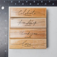 Stampin' Up! Wonderful Words Rubber Stamps - Set of 4