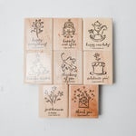 Stampin' Up! Greetings Galore Rubber Stamps - Set of 8