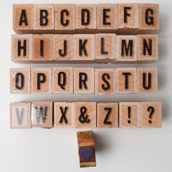 Drop Shadow Alphabet Stamp Set