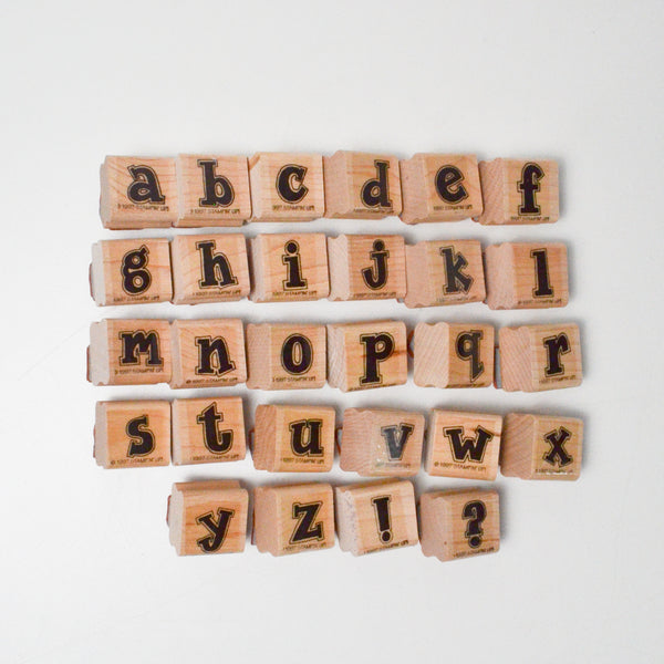 Stampin' Up! Alphabet Attitude Lowercase Rubber Stamps - Set of 28