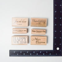 Stampin' Up! Holidays and Wishes Rubber Stamps - Set of 6