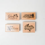 Stampin' Up! Holiday Best Rubber Stamps - Set of 4