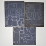 Dynasty Stamps Rubber Stamp Sheets - Set of 3