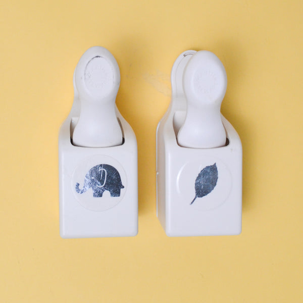 Elephant + Leaf Paper Punches - Set of 2