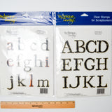 Technique Tuesday Williamsburg Lowercase + Uppercase Letters Clear Stamp Bundle