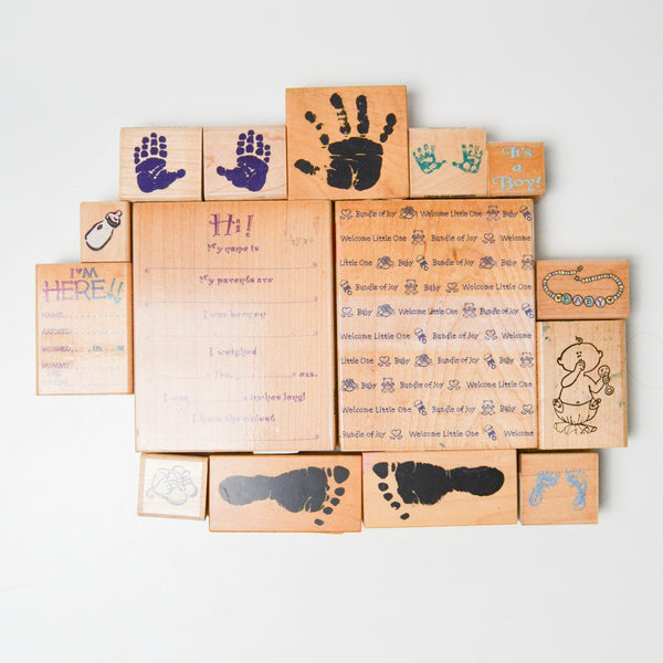 Baby Themed Rubber Stamp Set