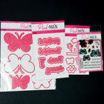 Pink & Main Fluttering Friends + Butterflies Stamp + Die Sets