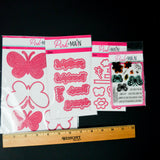 Pink & Main Fluttering Friends + Butterflies Stamp + Die Sets