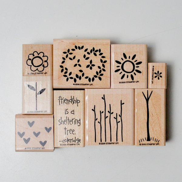 Stampin' Up! Sheltering Tree Rubber Stamps - Set of 9