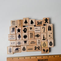 Stampin' Up! Holiday Sampler Rubber Stamps - Set of 30+