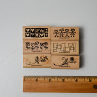 Stampin' Up! Smorgasborders Rubber Stamps - Set of 6