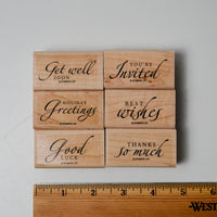 Stampin' Up! Sincere Salutations Rubber Stamps - Set of 6