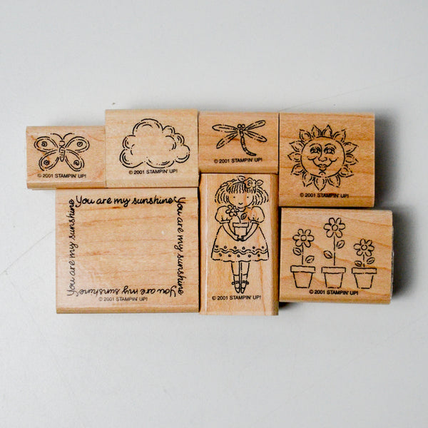 Stampin' Up! You Are My Sunshine Rubber Stamps - Set of 7