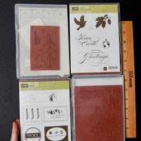 Stampin' Up! Gifted, Joyful Christmas, Holiday Happiness + Peaceful Season Mountable Stamps - 4 Sets