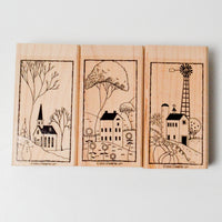 Stampin' Up! Country Pleasures Rubber Stamps - Set of 3