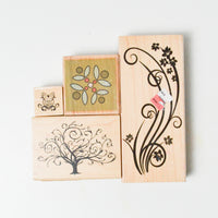 Floral Stamp Set - Set of 4