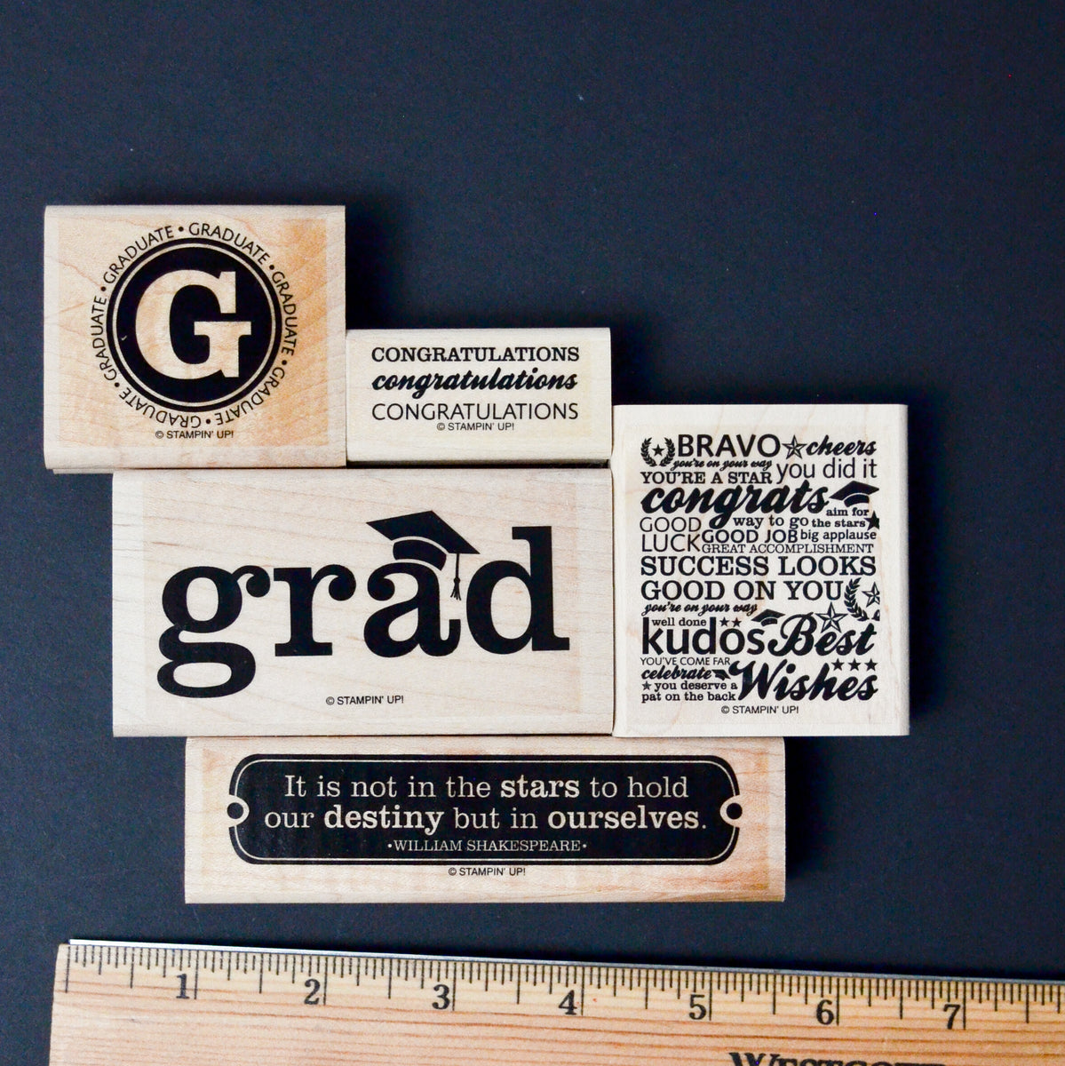 Graduation Themed Stamp Bundle - Set of 5 – Make & Mend
