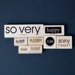 Word Stamps -  Set of 8