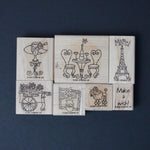 French Themed Stamp Bundle - Set of 7