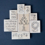Stampin' Up! Christmas Rubber Stamp Set - Set of 8