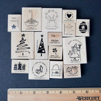 Stampin' Up! Assorted Holiday Rubber Stamp Set - Set of 15