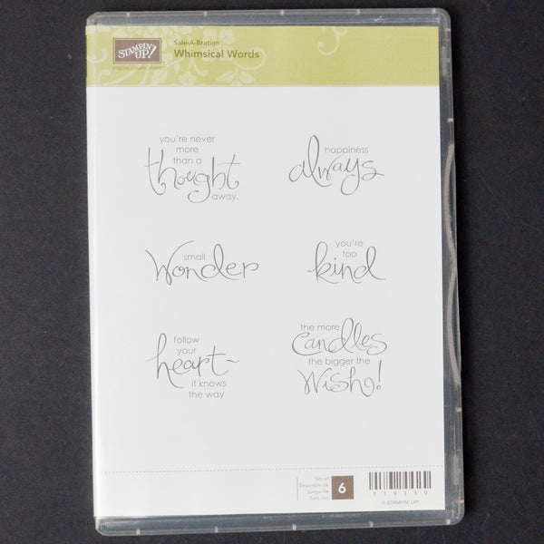 Stampin' Up! Whimsical Words Mountable Stamp Set