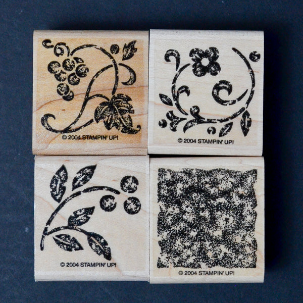 Stampin' Up! Two-Step Stampin' Stippled Stencils Rubber Stamp Set