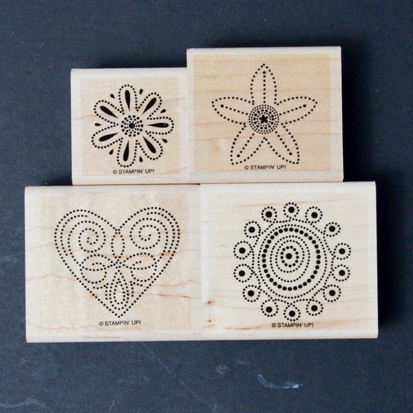 Stampin' Up! Polka Dot Punches Rubber Stamp Set