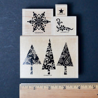 Stampin' Up! Hostess Patterned Pines Rubber Stamp Set