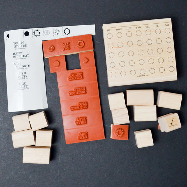 Stampin' Up! Two-Step Stampin' Mark the Date Rubber Stamp Set