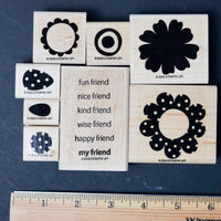 Stampin' Up! Two-Step Stampin' Polka-Dot Posies Rubber Stamp Set