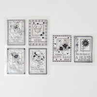Assorted Greetings Mountable Stamp Set - Set of 6