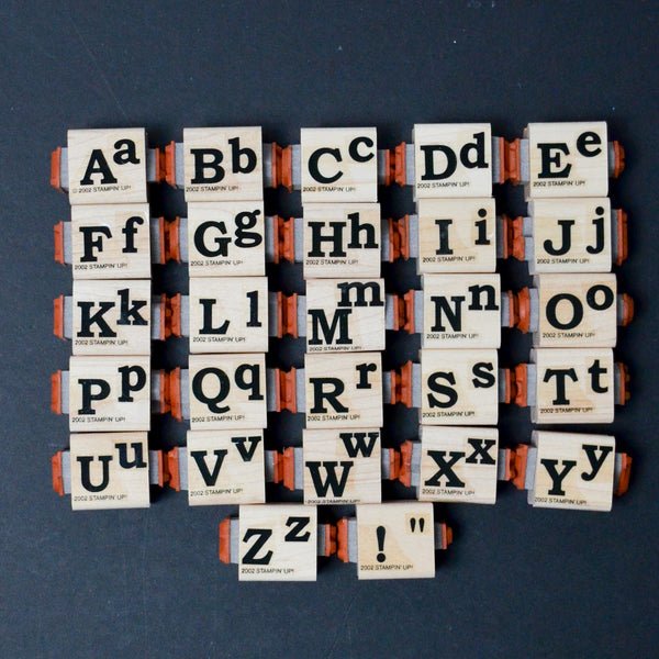 Stampin' Up! Bold Alphabet Upper and Lower Rubber Stamp Set