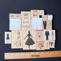 Wedding Fashion Rubber Stamps - Set of 20