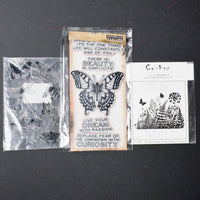Butterflies + Floral Cling Stamp Set Bundle - 3 Sets