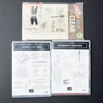 Stampin' Up! + Hero Arts Floral + Dragonflies Polymer Stamp Sets - 3 Sets