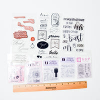 Wedding Themed Clear + Mountable Stamp Set Bundle