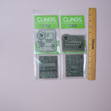 Hero Arts Clings Floral Card Sentiments Large Cling Stamps - Bundle of 4