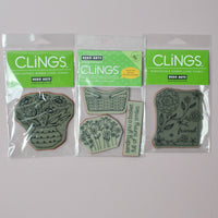 Hero Arts Clings Floral Large Cling Stamps - Bundle of 3