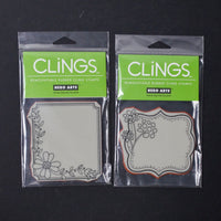 Hero Arts Clings Floral Tag Cling Stamps - Bundle of 2