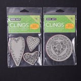 Hero Arts Hearts Clings Rubber Stamps - Bundle of 2
