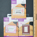Crafter's Companion Clear Acrylic Greeting Card Stamps - Set of 3