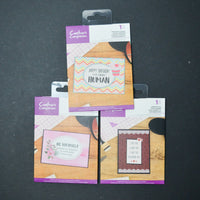 Crafter's Companion Clear Acrylic Greeting Card Stamps - Set of 3