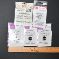 Clear Acrylic Quotes + Sayings Stamp Bundle - Set of 5