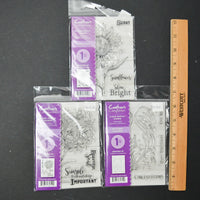 Floral Crafter's Companion Clear Acrylic Stamps - Set of 3