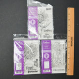 Floral Crafter's Companion Clear Acrylic Stamps - Set of 3