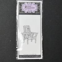 Paper Parachute Adirondack Chair Cling Rubber Stamp