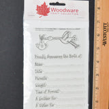 Woodware Craft Collection Birth Announcement Clear Acrylic Stamps