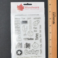 Woodware Craft Collection Baby Themed Stamps